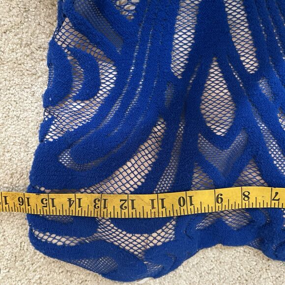 Rachel Allen Mini Strapless Blue Dress Women's Size 8 Party Dance Cocktail - Picture 5 of 10